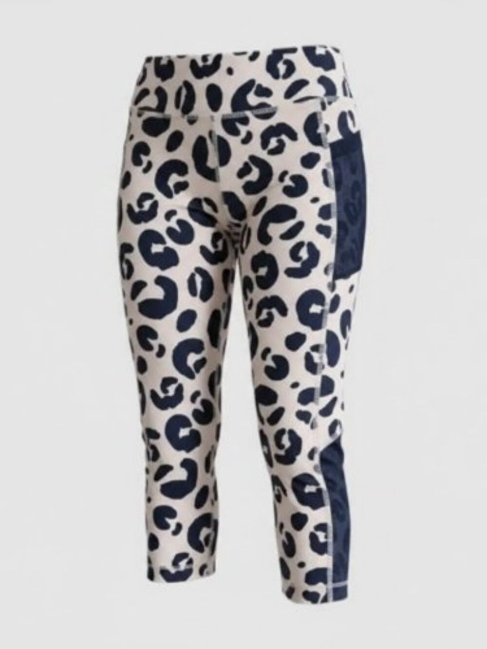 DSG Peach and Black Animal Print Mesh Leggings Girls Size 8-9